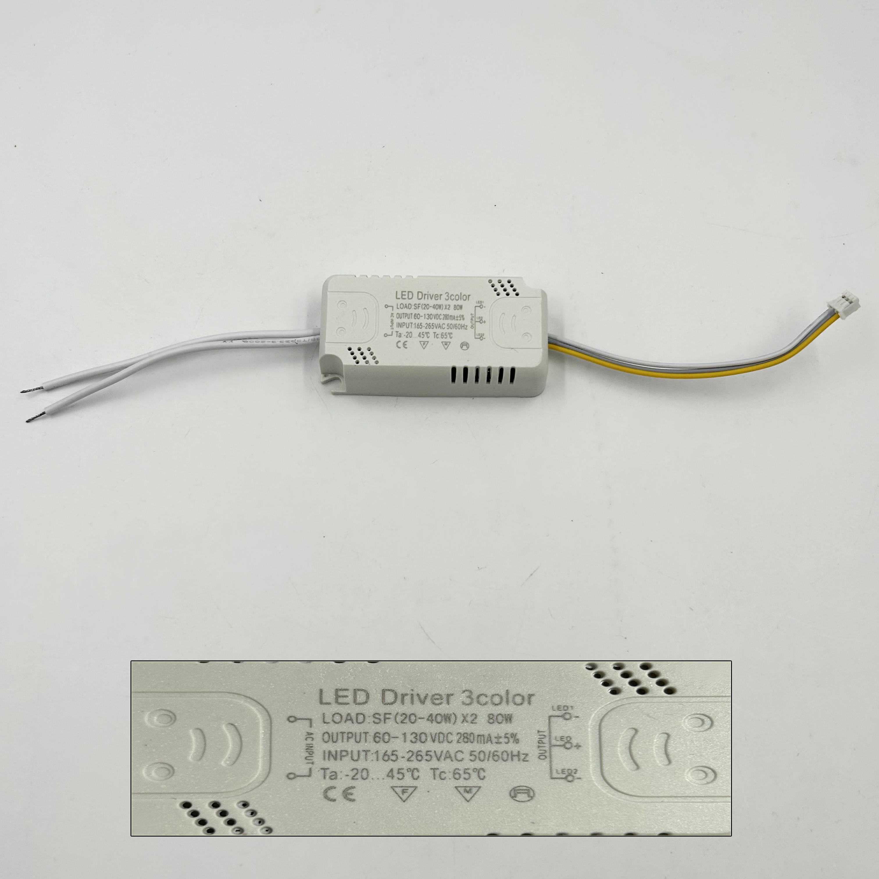 Transformadores de iluminación de controlador LED de 100W, 140W, 160W, controlador de temperatura de tres colores, fuente de alimentación de Chip LED COB no Warterpoof