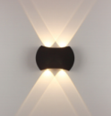 Luces de pared exteriores antiguas Linterna montada en jardín de aluminio Impermeable Lámpara de pared Led para exteriores Accesorio de iluminación Black Street Glass