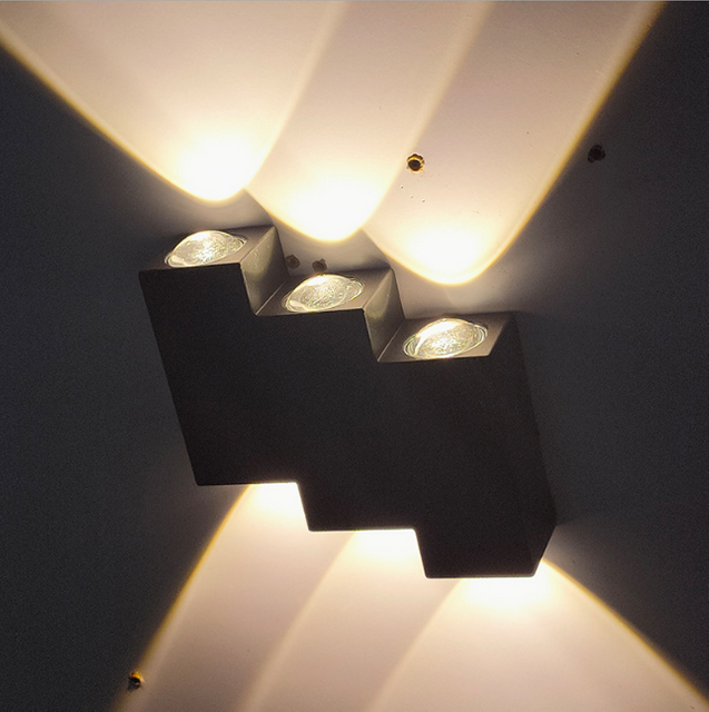 Lámpara de pared de escalera impermeable con luz LED decorativa y luz nocturna moderna para exteriores, luz de pared Led para exteriores, pared impermeable
