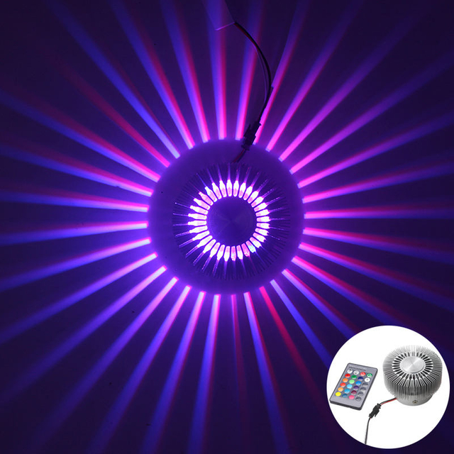 Iluminación interior RGB lámpara de pared de girasol decorativa montada en la pared para el hogar Interior luminaria escaleras luz Rgb Led lámpara de pared