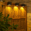 Luz solar Lámpara de pared para exteriores Jardín Arriba Abajo Lámpara de aplique de pared de luz solar de aluminio impermeable Luz LED solar para exteriores