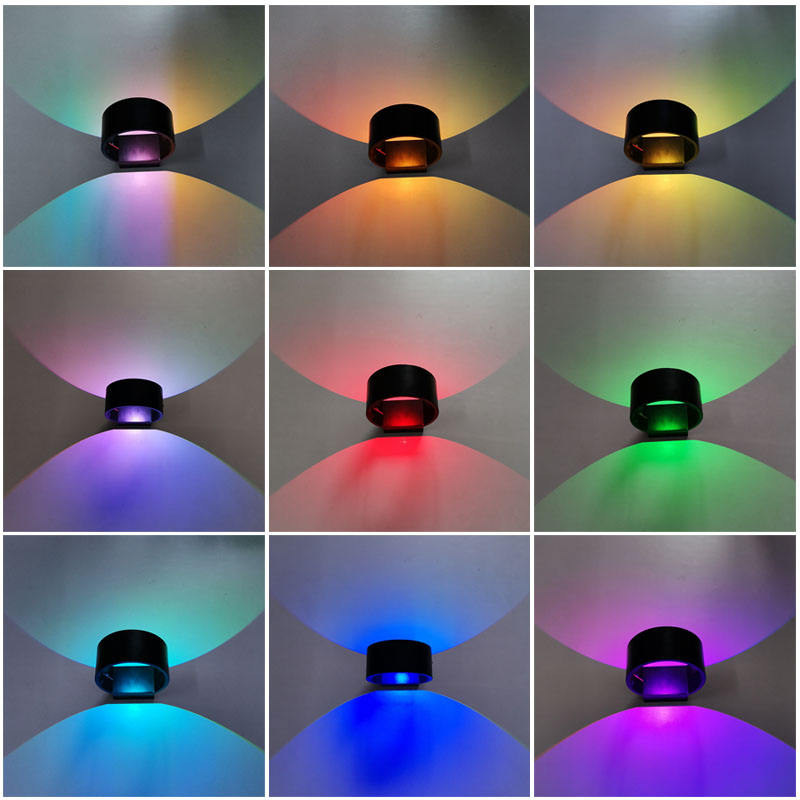 Luz de pared circular de 5W, luces decorativas para interiores, lámpara de pared LED, luz de pared hacia arriba y hacia abajo