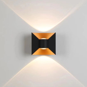 Lámpara de pared con lazo de 6W, luz de pared LED resistente al agua, precio de fábrica, carcasa en blanco y negro, luces decorativas para el hogar y el jardín