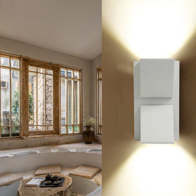 Lámpara LED de 5W y 12W para exteriores, lámpara de pared resistente al agua, luz Led de pared moderna de aluminio hacia arriba y hacia abajo, luz Exterior para jardín, patio, porche