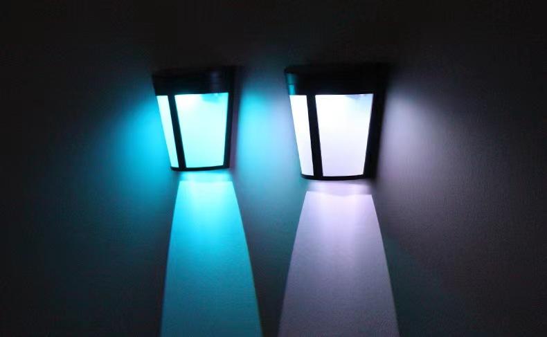 Lámpara de pared activada impermeable para exteriores de fábrica, luz de pared Solar Led, Sensor de movimiento, luces de jardín para patio, iluminación exterior