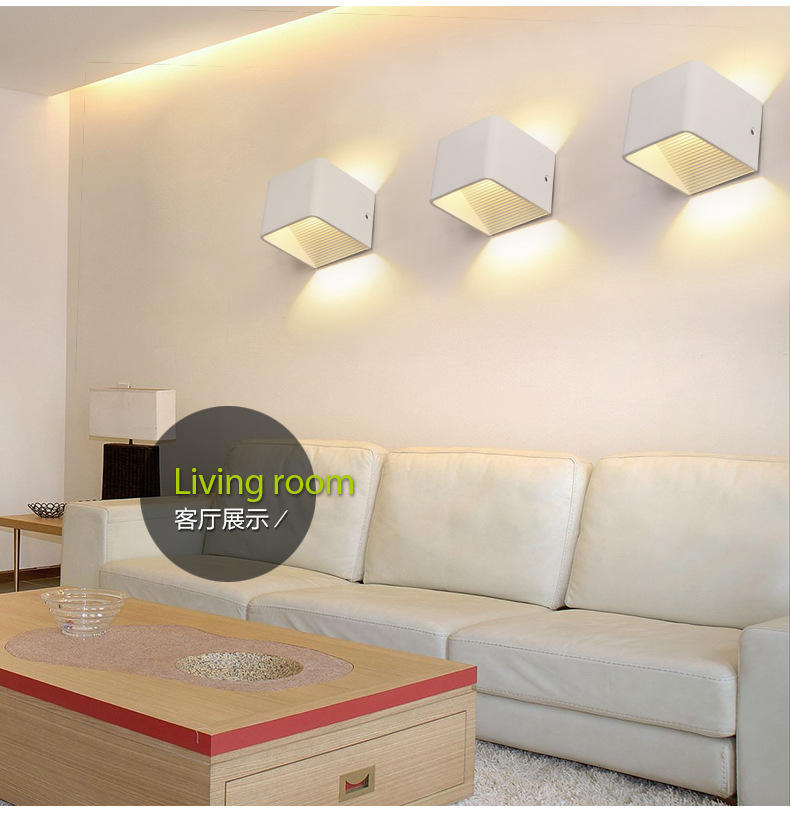 2023 3W 5W lámpara de pared LED Lampada dormitorio al lado de la luz de la pared decoración interior del hogar iluminación pasillo aplique de pared de aluminio AC90-260V