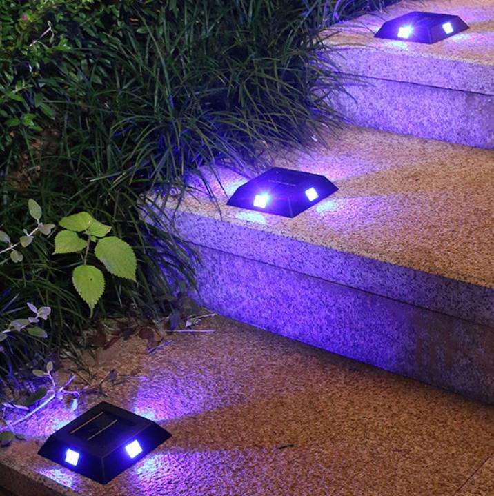 Luz solar LED para exteriores, luz solar para exteriores, luz subterránea, foco para césped, cubierta, jardín, luces enterradas, decoración de caminos, lámpara de paisaje