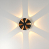 Cubo IP65 Iluminación LED para exteriores montada en superficie ajustable, Lámpara de pared LED impermeable para exteriores Lámpara de pared negra y dorada