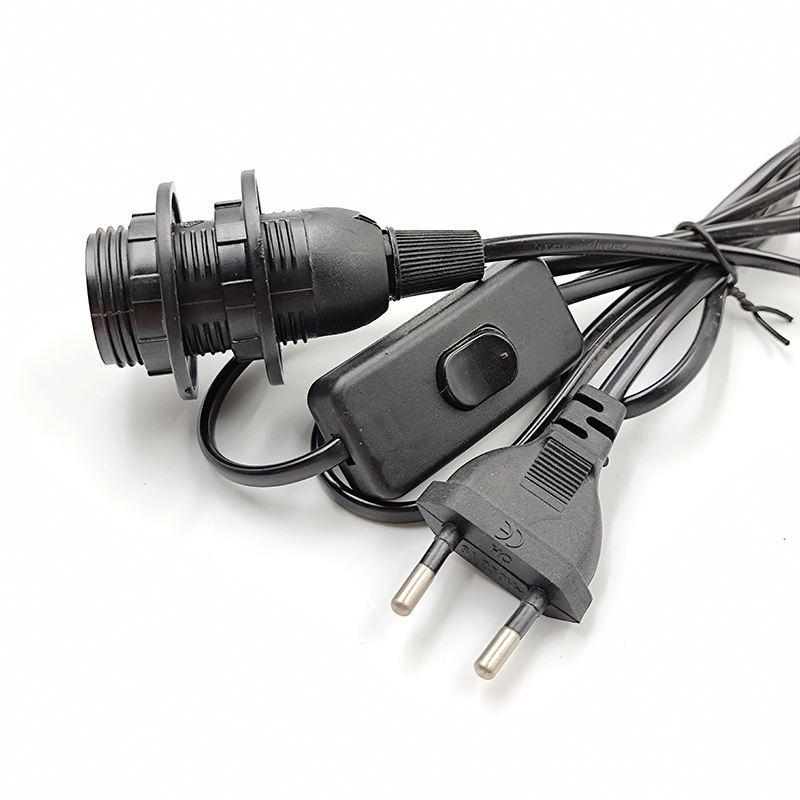 1,8 m E14 soporte de Base de lámpara de atenuación Cable de alimentación Cable de interruptor de atenuación de energía eléctrica para lámpara de sal del Himalaya enchufe de la UE 303 2 uds