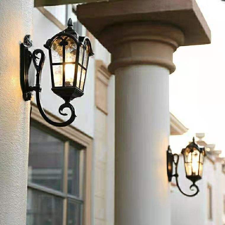 Lámpara de pared impermeable de estilo europeo, puerta de Villa de jardín, patio exterior, balcón, lámpara de pared Exterior, luz Retro antigua de Roma