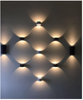 Luz de pared circular de luz blanca cálida/fría de 5W para decoración de interiores, luces brillantes, lámpara de pared LED negra/blanca, luz de arriba y abajo
