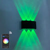 RGBW APP Control Smart Light en forma de arco al aire libre impermeable arriba y abajo LED lámpara de pared inteligente aluminio moderno aplique de pared iluminación luz de pared