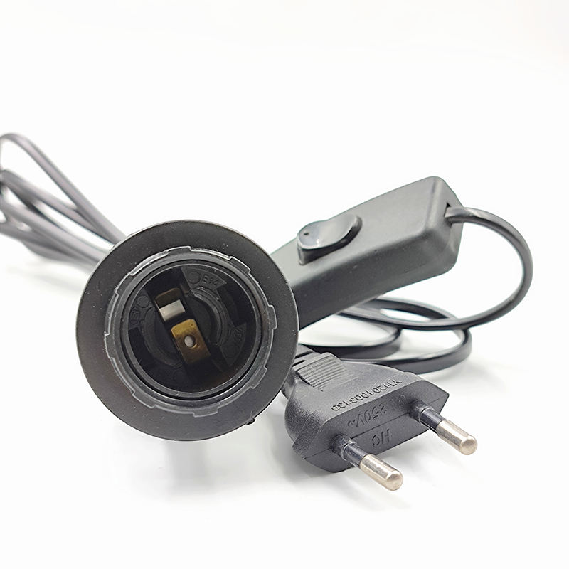1,8 m E14 soporte de Base de lámpara de atenuación Cable de alimentación Cable de interruptor de atenuación de energía eléctrica para lámpara de sal del Himalaya enchufe de la UE 303 2 uds