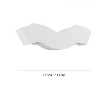 Lámpara de pared nórdica impermeable de 4 W, lámpara de pared de fondo de sala de estar led simple, iluminación de pasillo de hotel, luz de arriba y abajo