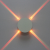 Lámpara de pared interior LED de 12 W, luz decorativa, lámpara de pared cruzada, luz blanca cálida/blanca fría, dormitorio, sala de estar, lámpara de pared de TV, candelabro redondo