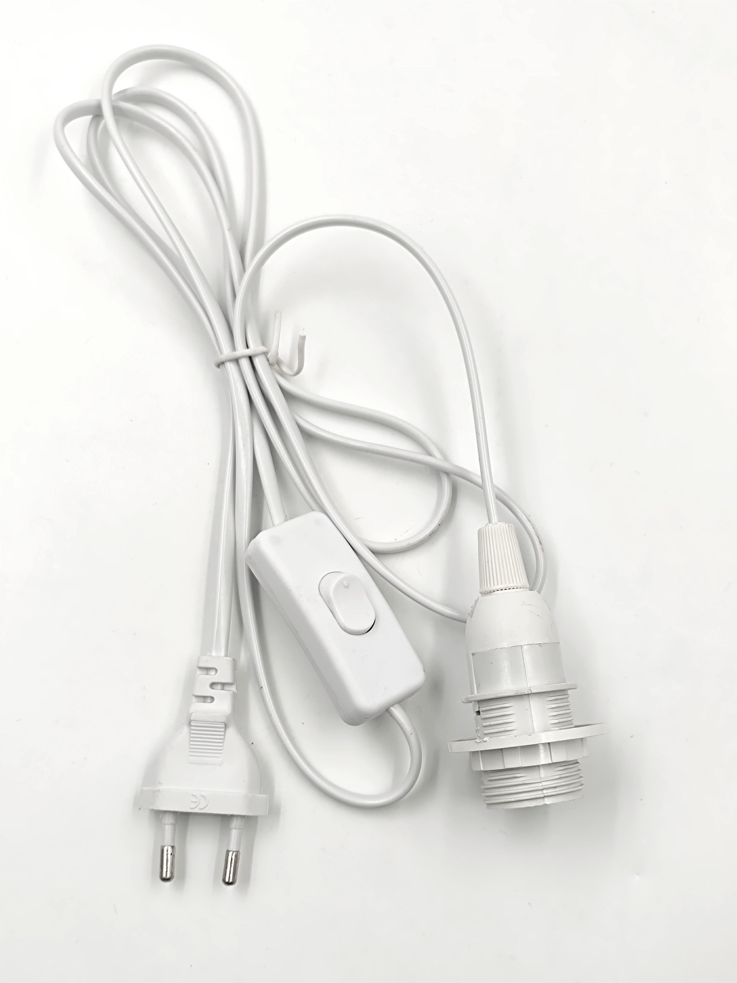 Cable de soporte de lámpara E14 enchufe de EE. UU. Bombilla colgante de luz 303 interruptor personalizado ABS PVC interruptor de cobre estilo lámpara de sal del Himalaya