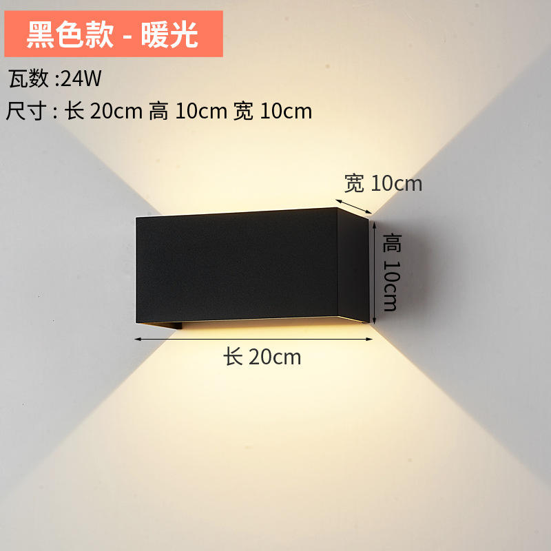 Venta al por mayor, lámpara de pared exterior cuadrada para interiores montada en superficie decorativa impermeable ip65 para exteriores