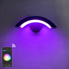Aplicación de controlador Tuya Smart Life, iluminación Led para exteriores, candelabro de pared, montaje en superficie ajustable, cubo negro, luz de pared