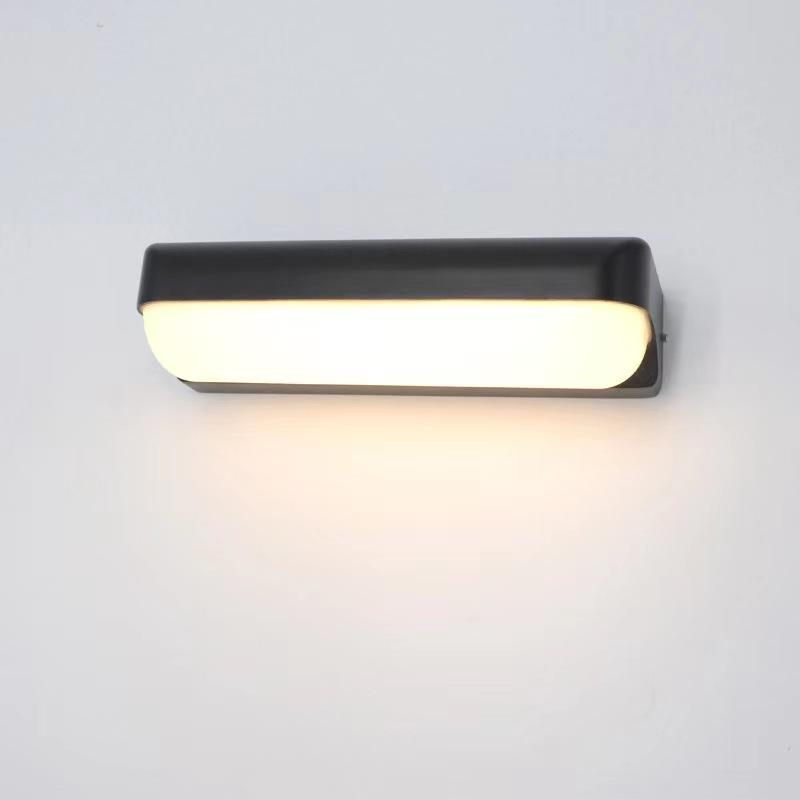 Lámpara LED de pared para exteriores de 12W, luz de pared led resistente al agua, luz simple para pasillo, escaleras, patio, luz de pared para balcón, súper brillante