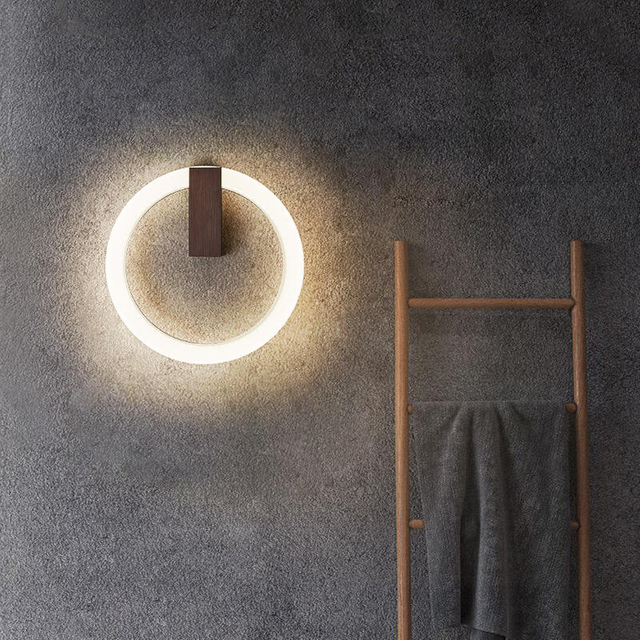 Lámpara de pared LED moderna acrílica de 85-265V, aplique sencillo para dormitorio, sala de estar, mesita de noche, escalera, decoración del hogar, luces de pared interiores, casa de campo
