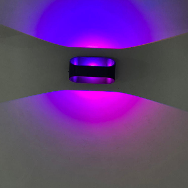 Lámpara de pared RGB de 5W, lámpara interior de arriba y abajo, color diy con controlador, luz de pared interior, lámpara de pared RGB, luz de sala de estar interior