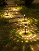 Lámpara solar para césped, luz de cristal, decoración de paisaje de jardín, lámpara de camino insertada, batería de polisilicio monocristalino 1000MA