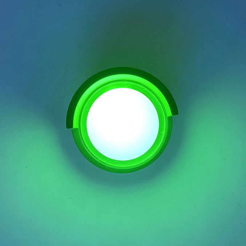 Nueva lámpara de pared acrílica impermeable, luz cálida redonda, luz fría RGB con controlador, decoración, luz de pared moderna