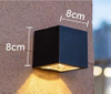 Lámpara de pared solar para jardín al aire libre, lámpara de pared impermeable hacia arriba y hacia abajo, lámpara de pared decorativa para jardín de Villa