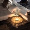 Lámpara de mesa de cristal rosa española Dormitorio Carga USB Lámpara de escritorio Mesita de noche Romántica Luz de noche Pétalo Atmósfera Vajilla Interior Multicolor
