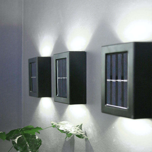 Lámparas solares para exteriores, lámparas de pared impermeables, potentes lámparas de calle decorativas para jardín, luces solares para escaleras de casa