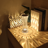 Lámpara de noche de 16 colores Lámpara de escritorio regulable Lámpara de mesa LED Shinning Touch RGB con lámpara de control remoto Carga de cristal Lámpara de escritorio LED Proyector Romántico 
