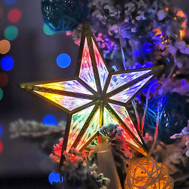 LED Christmas Tree Top Star Light aplique de pared led para exteriores aplique de pared led para exteriores
