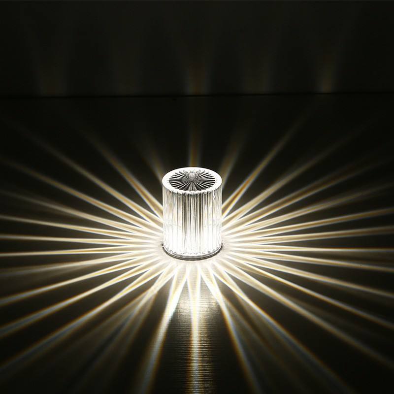 lámpara de mesa Led Touch Control Crystal rose acrílico lámpara de mesa Nachtlampje Oplaadbare Romantisch Dinner light Amazon
