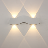 Lámpara de pared nórdica resistente al agua IP65 4W, lámpara de pared de fondo de sala de estar led simple, iluminación de pasillo de hotel, luz de arriba y abajo
