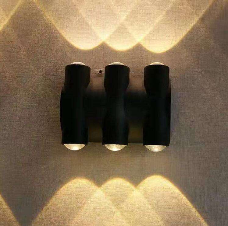 Lámpara de pared de 220v y 110v para jardín exterior, luz de pared de arriba y abajo, resistente al agua, IP65, decoración del hogar, iluminación, lámpara de porche para el hogar