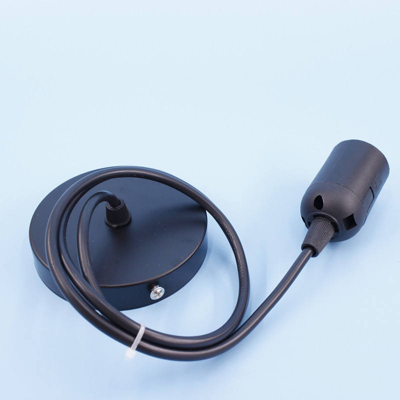 Portalámparas Cable E27 Base Bombilla Zócalo Colgante Luz Tela Metal Personalizado PVC Interruptor Estilo Cable Enchufe Plástico Dimmer Tornillo ZHE