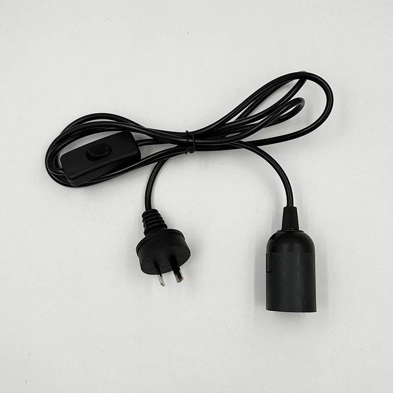 Cable de alimentación de atenuación de la UE de 1,8 M, Bases de lámpara E27, enchufe redondo con Cable de interruptor para lámpara de araña E14, portalámparas, 220V, 110V
