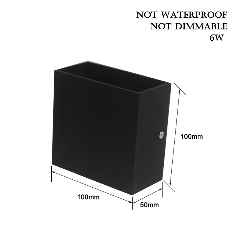 6W LED Cube COB Lámpara de pared interior Ahorro de energía Habitación de hotel Escalera Aplique de pared Luz de pared Luz nocturna LED Jardín
