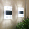 Lámpara de pared transparente Solar de 6LED, luz nocturna para exteriores IP65, luz impermeable para decoración del hogar, luz de patio