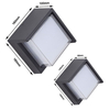 Lámpara controlada por aplicación Tuya, candelabro de alta calidad para exteriores, Wifi, lámpara de pared cuadrada impermeable, cambio de Color por lámpara de aplicación inteligente