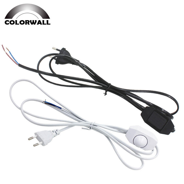Gran oferta 301 interruptor de botón regulable cable de enchufe de la UE 301 interruptor de atenuación enchufe de EE. UU. AC110-220V cable de 1,8 M