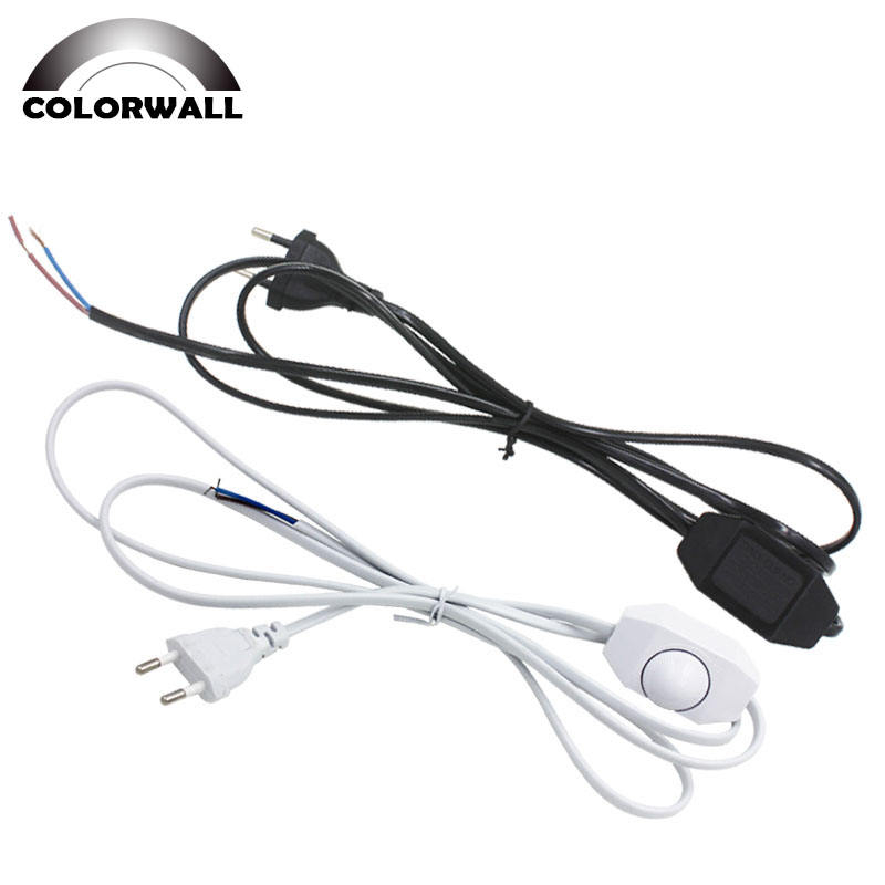 Gran oferta 301 interruptor de botón regulable cable de enchufe de la UE 301 interruptor de atenuación enchufe de EE. UU. AC110-220V cable de 1,8 M