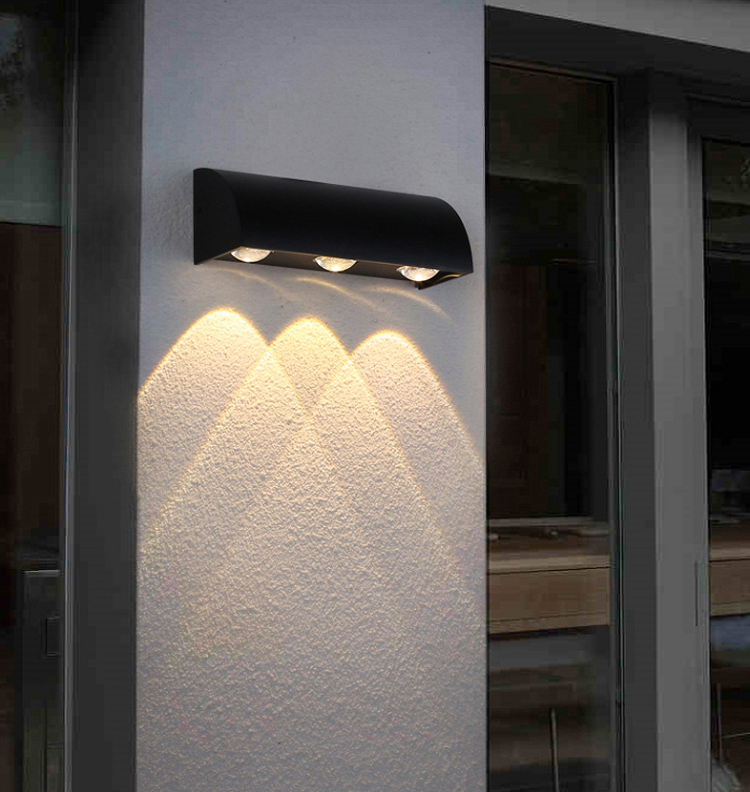 3W 6W moderno simple al aire libre impermeable IP65 LED lámpara de pared patio lámparas jardín pared luz precio de fábrica