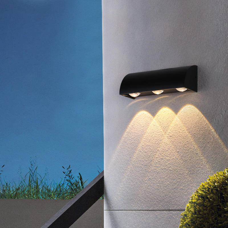3W 6W moderno simple al aire libre impermeable IP65 LED lámpara de pared patio lámparas jardín pared luz precio de fábrica