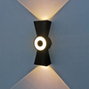 6W Led impermeable al aire libre arriba y abajo iluminación jardín forma de cuerno IP65 lámpara de pared de loft al aire libre led aplique de pared moderno