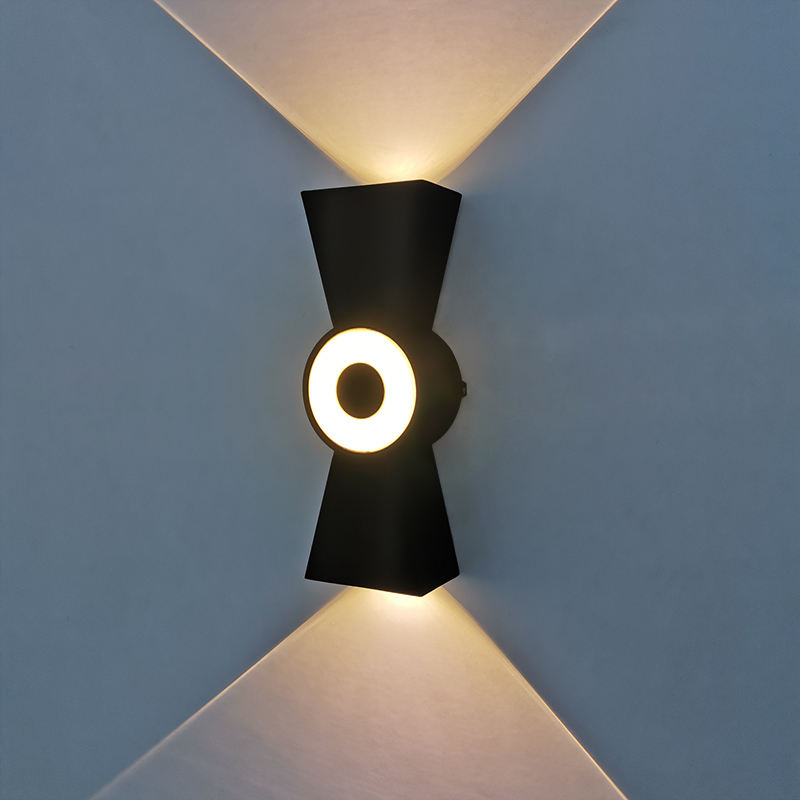 6W Led impermeable al aire libre arriba y abajo iluminación jardín forma de cuerno IP65 lámpara de pared de loft al aire libre led aplique de pared moderno