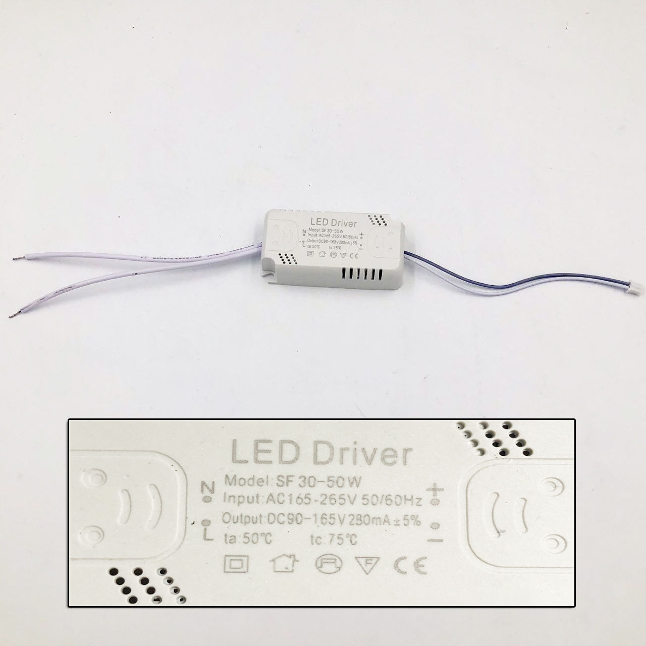 Controlador LED de 8-120 W, fuente de alimentación del controlador Led, transformador de iluminación no aislado, entrada de AC175-265V, adaptador de luminaria para lámpara led