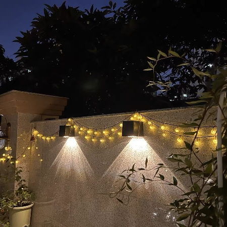 Luz LED Solar para exteriores, Control de inducción, decoración de patio, valla Solar, luz de pared, luz de calle semicircular ahorradora de energía