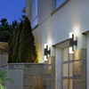 Aplique LED de doble cabeza cuadrado para exteriores, escaleras, pasillo, impermeable, acrílico, creativo, para pared Exterior, patio, balcón