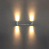 2x1W AC85-265V luces de pared LED modernas de aluminio lámpara de pared aplique de luz de espejo para decoración de pared interior o iluminación